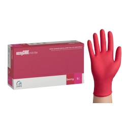 Zarys - Rękawice diagnostyczne nitrylowe malinowe (berry) 100szt. roz. S