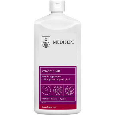 Velodes Soft 500ml - Płyn do higienicznej i chirurgicznej dezynfekcji rąk