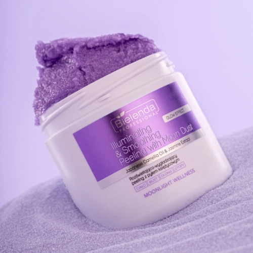 Bielenda Professional - IS MOONLIGHT WELLNESS Rozświetlająco-wygładzający peeling z pyłem księżycowym, 550g