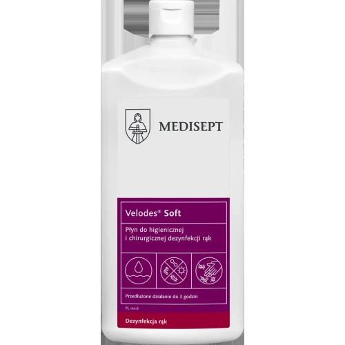 Velodes Soft 500ml - Płyn do higienicznej i chirurgicznej dezynfekcji rąk